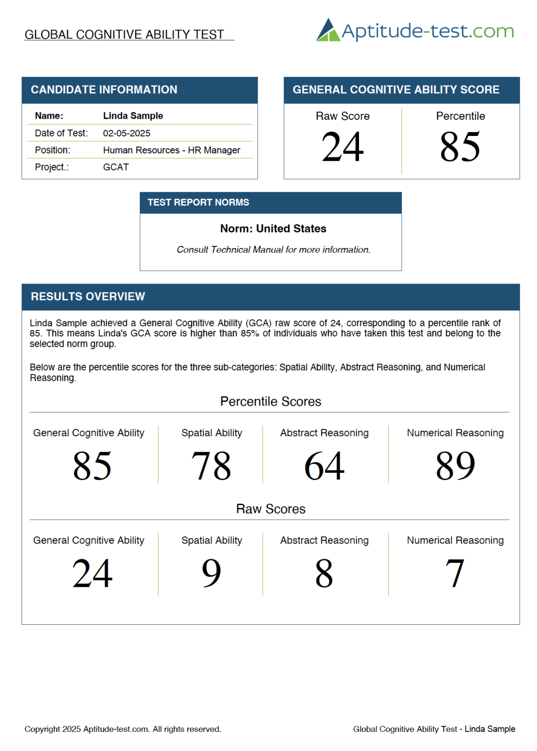 Global Cognitive Ability Test – Seliant